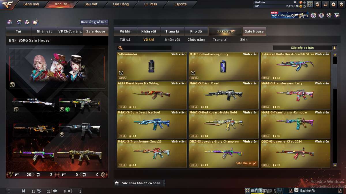 shop acc cf uy tin gia re